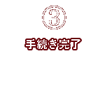 3.手続き完了(満了日の1ヶ月前まで) 3.手続き完了(満了日の1ヶ月前まで)